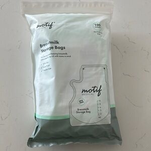 Breastmilk Storage Bags - White and Gray